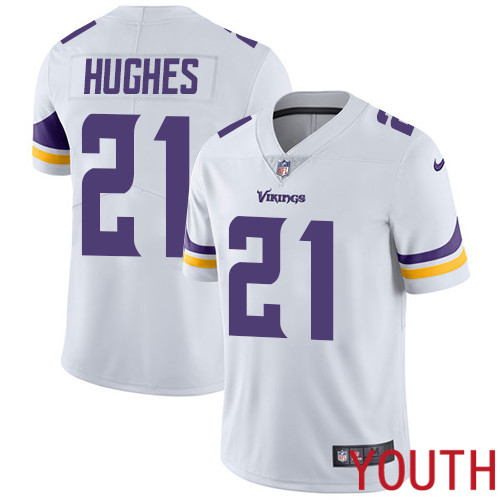 Minnesota Vikings 21 Limited Mike Hughes White Nike NFL Road Youth Jersey Vapor Untouchable